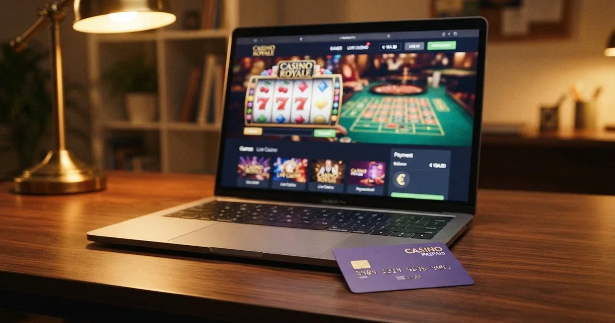 La homepage di un casinò online con il logo PostePay visibile tra le opzioni di pagamento in primo piano