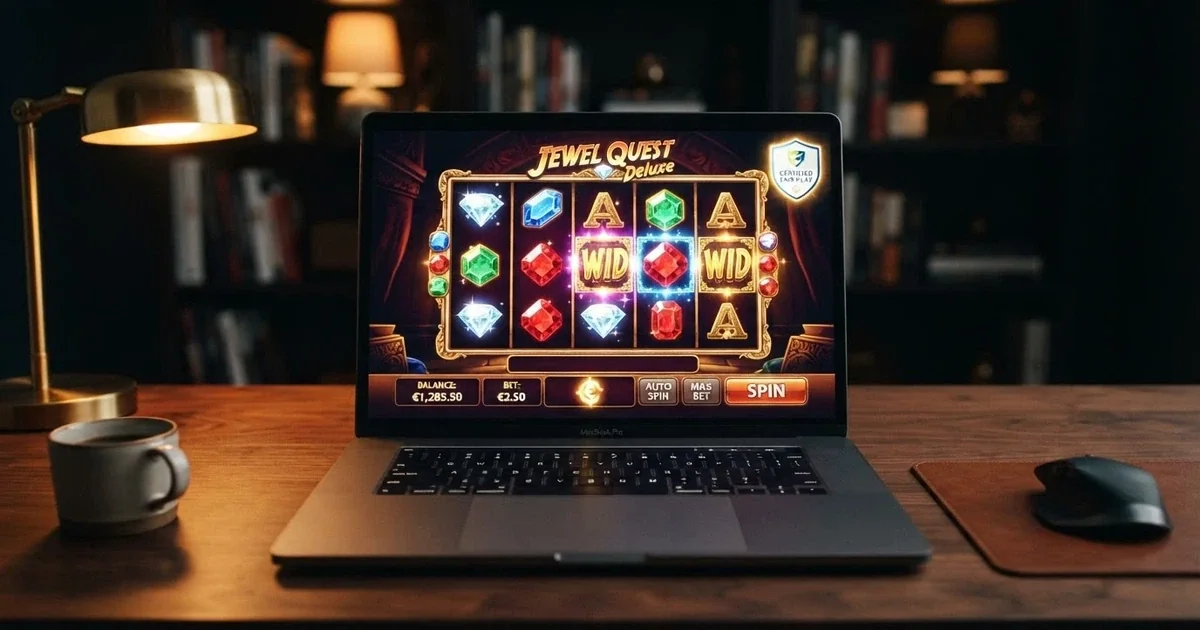 La schermata di un casinò online con licenza ADM con l'indicatore di certificazione RNG visibile nell'interfaccia